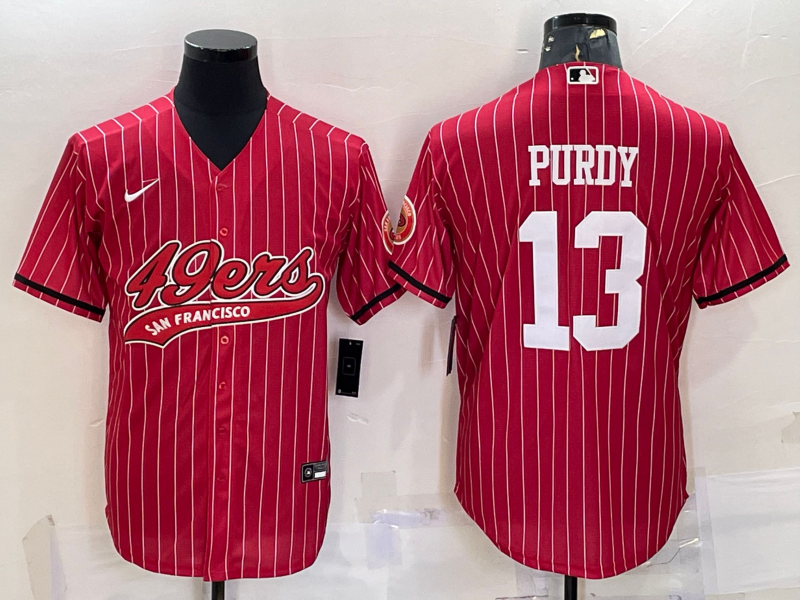 Men's San Francisco 49ers Brock Purdy #13 Red Jersey Joint Edition
